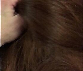 long thick hair blow job